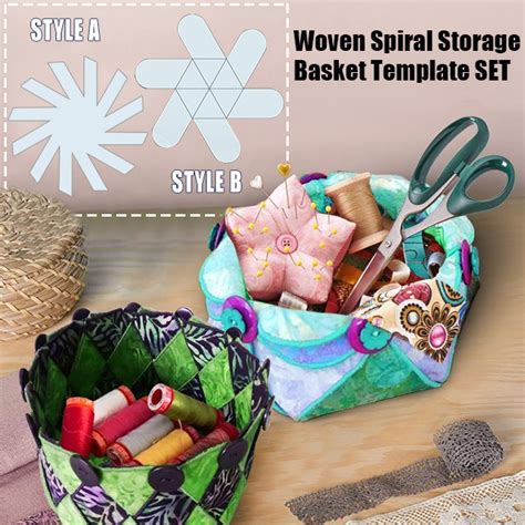 Magic woven spiral storage basket pattern